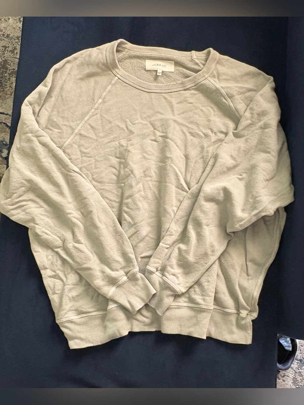 THE GREAT. Women’s crew neck light green pullover